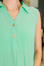 Load image into Gallery viewer, Coral Sands Collared Tank Dress in Aqua Mint