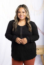 Load image into Gallery viewer, Cozy & Warm Black Henley