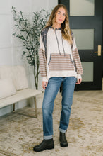 Load image into Gallery viewer, Creatively Cozy Color Block Hooded Pullover