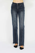 Load image into Gallery viewer, JUDY BLUE Button Fly Hem Destroy Straight Jeans