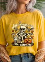 Load image into Gallery viewer, Just Waiting For Halloween Graphic Tee (multiple color options)