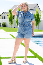 Load image into Gallery viewer, JUDY BLUE Delia High Rise Short Sleeve Romper