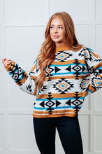 Load image into Gallery viewer, Desert Vibes Geometric Striped Sweater