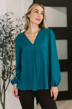 Load image into Gallery viewer, Desk to Dinner V-Neck Balloon Sleeve Blouse