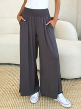 Load image into Gallery viewer, Keep It Simple Smocked Wide Waistband Wide Leg Pants (multiple color options)