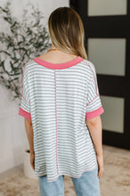 Load image into Gallery viewer, Dressed to Chill V-Neck Top in Heather/Grey/Ivory/Pink