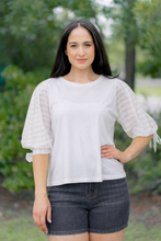 Load image into Gallery viewer, Duchess Tie Sleeve Top