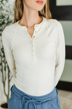Load image into Gallery viewer, Effortless Edge Knit Henley Top in Natural