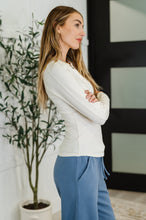Load image into Gallery viewer, Effortless Edge Knit Henley Top in Natural