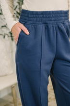 Load image into Gallery viewer, Every Second, Every Hour Jogger Bottoms in Blue Indigo
