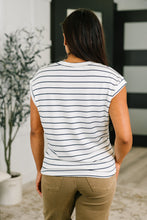 Load image into Gallery viewer, Everything In Between Striped Cap Sleeve Tee