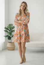 Load image into Gallery viewer, Tangerine Dreaming Floral Dress