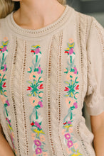 Load image into Gallery viewer, Feel so Fine Embroidered Knit Top