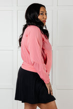 Load image into Gallery viewer, Fit Happens Nylon Tennis Jacket in Coral Rose