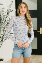 Load image into Gallery viewer, Flirty by Nature Mesh Layering Top in Light Blue