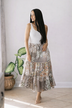 Load image into Gallery viewer, Floral Patches - Midi Skirt