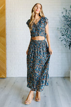 Load image into Gallery viewer, Flutter of Florals V-Neck Crop and Skirt Set
