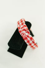 Load image into Gallery viewer, Red Gingham Headband