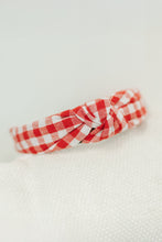 Load image into Gallery viewer, Red Gingham Headband