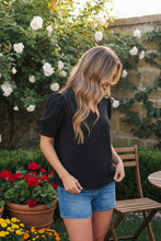 Load image into Gallery viewer, Bloom & Unwind Black Puff Sleeve Top