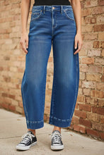 Load image into Gallery viewer, RISEN Mid Rise Crop Barrel Jeans