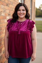 Load image into Gallery viewer, Velveteen Queen Blouse in Magenta