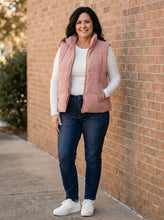 Load image into Gallery viewer, Bistro Cozy Corduroy Puffer Vest (multiple color options)