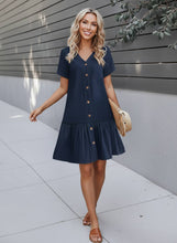 Load image into Gallery viewer, Everly Coast Tiered Shirtdress (multiple color options)