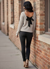 Load image into Gallery viewer, A Moment in Time Back Bow Ribbed Top