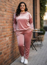 Load image into Gallery viewer, Luxe Lounge Velvet Hoodie & Jogger Set (multiple color options)