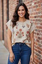 Load image into Gallery viewer, Vineyard Vacay Embroidered Top