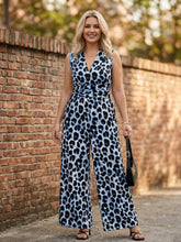 Load image into Gallery viewer, Dinner in Downtown Leopard Print Wide Leg Jumpsuit (multiple color options)
