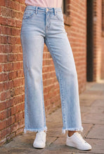 Load image into Gallery viewer, RISEN Tummy Control Mid Rise Ankle Straight Fray Hem Jeans