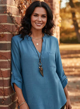 Load image into Gallery viewer, The Polished Poet V-Neck Tunic (multiple color options)