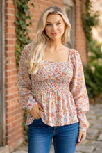 Load image into Gallery viewer, Floral Flutter Peplum