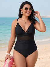Load image into Gallery viewer, Horizon Haze Mesh Panel One-Piece Swimsuit (multiple color options)