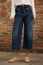 Load image into Gallery viewer, JUDY BLUE High Waist Wide Crop Utility Jeans with Patch Pocket