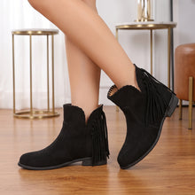 Load image into Gallery viewer, Free Spirit Fringe Ankle Boots (multiple color options)