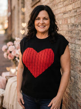 Load image into Gallery viewer, Cupid’s Arrow Cable-Knit Cap Sleeve Top