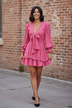 Load image into Gallery viewer, Petals & Promises Tied-Front Mini Dress (2 color options)