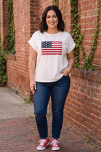 Load image into Gallery viewer, US Flag Round Neck Short Sleeve T-Shirt