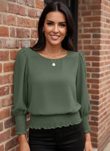 Load image into Gallery viewer, Seraphina Smocked Waist Blouse (multiple color options)