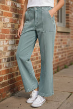 Load image into Gallery viewer, Desert Slate Utility Straight-Leg Jeans in Ash Teal