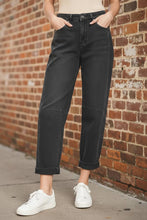 Load image into Gallery viewer, Metropolitan Barrel-Leg Jeans in Black
