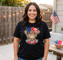 Load image into Gallery viewer, Americana Cow Graphic T-Shirt