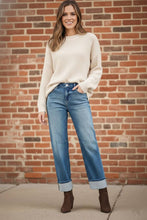 Load image into Gallery viewer, RISEN Slouchy Crop Barrel Cuffed Jeans