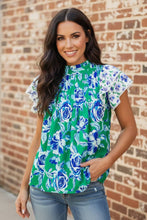 Load image into Gallery viewer, Botanical Breeze Ruffle Blouse