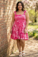 Load image into Gallery viewer, Venice Sunset Ribbed Tie-Dye Tiered Maxi Dress