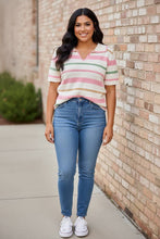 Load image into Gallery viewer, Sorbet Promenade Collared Knit Top