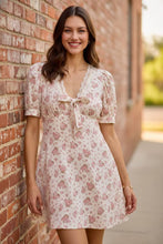 Load image into Gallery viewer, Vineyard Vows Floral Mini Dress
